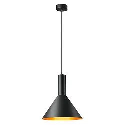 Luminaire à suspension PHELIA 275 E27, or, noir 