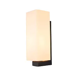 Luminaire mural QUADRASS INDOOR E27, laiteux, noir 