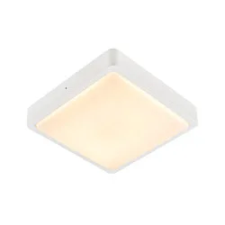 Plafonnier extérieur AINOS SQUARE SENSOR avec capteur, carré, CCT Switch IP65, blanche 