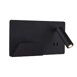 Luminaire mural SOMNILA SPOT INDOOR avec connexion USB, noir