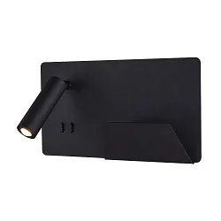 Luminaire mural SOMNILA SPOT INDOOR avec connexion USB, noir