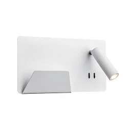 Luminaire mural SOMNILA SPOT INDOOR avec connexion USB, blanche