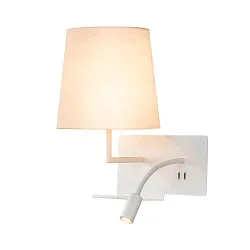 Luminaire mural SOMNILA FLEX INDOOR avec connexion USB, blanche
