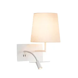 Luminaire mural SOMNILA FLEX INDOOR avec connexion USB, blanche