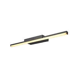 Luminaire de miroir GLENOS® 60 Bas, angulaire, commutable IP20, noir  