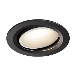 Plafonnier encastré NUMINOS DL L pivotant, rotatif IP20, noir , blanche