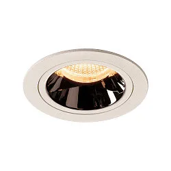 LED Ceiling recessed luminaire NUMINOS DL M, 2700K, IP20, 40°, 1550lm, UGR 17, white/chrome