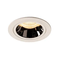 LED Ceiling recessed luminaire NUMINOS DL M, 3000K, IP20, 20°, 1550lm, UGR 17, white/chrome