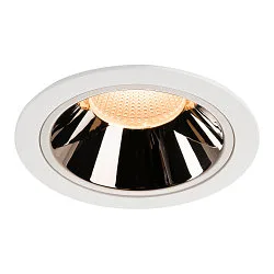 LED Ceiling recessed luminaire NUMINOS DL XL, 2700K, IP20, 40°, 3400lm, UGR 18, white/chrome