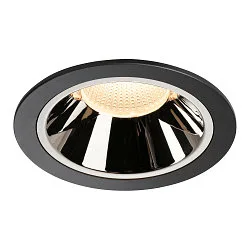 Plafonnier encastré NUMINOS DL XL IP20, chrome, noir 