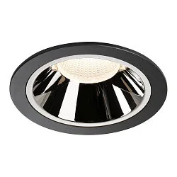 Plafonnier encastré NUMINOS DL XL IP20, chrome, noir 