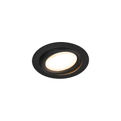 Plafonnier encastré OCULUS DL MOVE Dim-To-Warm IP20, noir , transparent