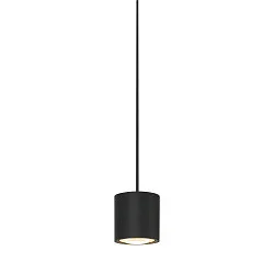 Luminaire à suspension OCCULUS PD SINGLE DTW Dim-To-Warm IP20, noir, transparent gradable