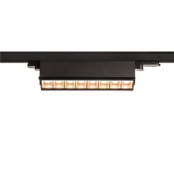 Projecteur triphasé SIGHT MOVE DALI pivotant, contrôlable par DALI, avec grille IP20, noir gradable