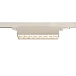 Projecteur triphasé SIGHT MOVE DALI pivotant, contrôlable par DALI, avec grille IP20, blanche gradable