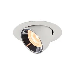 LED Ceiling recessed luminaire NUMINOS® GIMBLE XS, 2700K, 20°, white/chrome