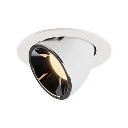 LED Ceiling recessed luminaire NUMINOS® GIMBLE L, 3000K, 40°, white/chrome