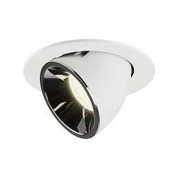 Plafonnier encastré NUMINOS GIMBLE L, chrome, blanche