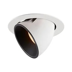 LED Ceiling recessed luminaire NUMINOS® GIMBLE XL, 2700K, 20°, white/black
