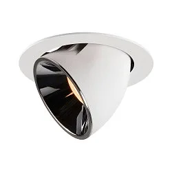 LED Ceiling recessed luminaire NUMINOS® GIMBLE XL, 2700K, 20°, white/chrome