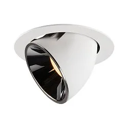 LED Ceiling recessed luminaire NUMINOS® GIMBLE XL, 3000K, 55°, white/chrome