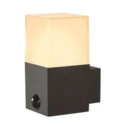 Luminaire mural d'extérieur GRAFIT angulaire, avec capteur E27 IP44, anthrazit gradable