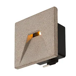 Luminaire d'encastrement mural  CONCRETO EL WING angulaire, indirect, commutable IP65, gris, noir 