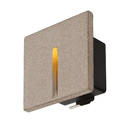 Luminaire d'encastrement mural  CONCRETO EL CUT angulaire, indirect, commutable IP65, gris, noir 