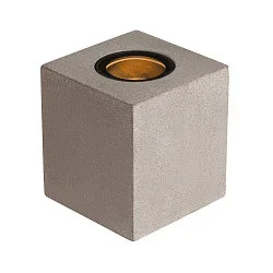 Luminaire sur pied CONCRETO FL forme en dé, avec prise de courant GU10 IP65, gris gradable