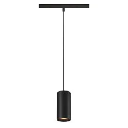 Luminaire à suspension NUMINOS® S TRACK 48V contrôlable par DALI IP20, noir gradable