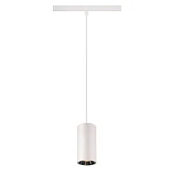 Luminaire à suspension NUMINOS® S TRACK 48V contrôlable par DALI IP20, chrome, blanche gradable