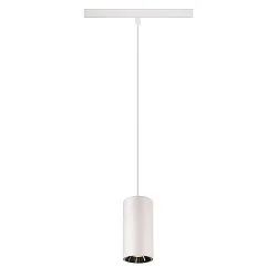 Luminaire à suspension NUMINOS® S TRACK 48V contrôlable par DALI IP20, chrome, blanche gradable