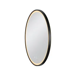 Miroir avec éclairage TRUKKO 60 IP44, noir , transparent gradable