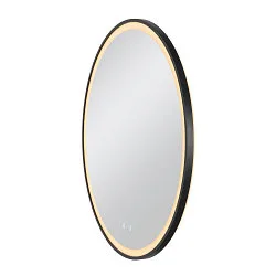 Miroir avec éclairage TRUKKO 80 IP44, noir , transparent gradable