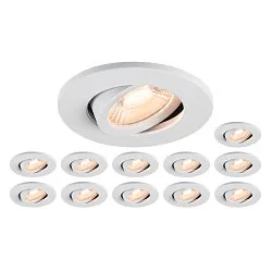 ceiling recessed luminaire UNIVERSAL DOWNLIGHT MOVE PHASE swivelling, set of 12 IP20, black dimmable