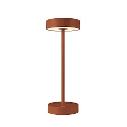 Lampe de table à accu VINOLINA 2-CCT 2 voies, cylindrique, CCT Switch, avec variateur tactile, avec station de recharge IP54