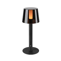 Lampe de table à accu TAHA IP65, noir gradable