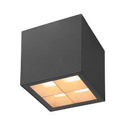 Plafonnier extérieur S-CUBE Bas, angulaire, rigide, CCT Switch IP65, anthrazit gradable