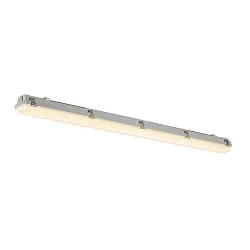 damp-proof luminaire WATERPROOF V 1200 DALI DALI controllable, impact resistant IP66, grey dimmable