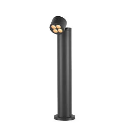 Lampadaire d'extérieur R-CUBE 75 rond, CCT Switch, pivotant à la cardan IP65, anthrazit gradable