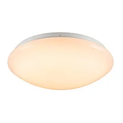 Applique et plafonnier SURFACE V 390 CCT Switch, commutable, multipower, cambré, câblé en continu IP44, blanche 