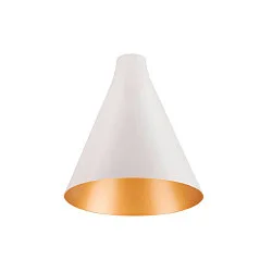 Abat-jour LALU® CONE 15 MIX&MATCH, or, blanche