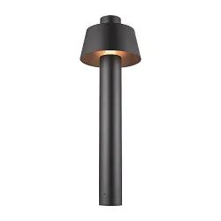 Lampadaire d’extérieur PHOTONI 75 résistant aux chocs, conique E27 IP65, noir mat gradable