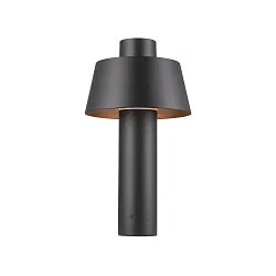Lampadaire d’extérieur PHOTONI 45 résistant aux chocs, conique E27 IP65, noir mat gradable