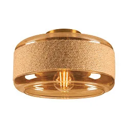 Applique et plafonnier PANTILO ROPE 27 cylindrique E27 IP20, or gradable