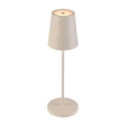 Lampe de table à accu VINOLINA TWO 3-CCT 3 fois, CCT Switch, avec variateur tactile, conique, avec station de recharge IP65