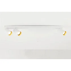 Luminaire de plafond KAMI 3 flammes GU10 IP20, or, blanche