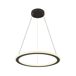 Luminaire à suspension ONE FLAT PD SINGLE PHASE CCT Switch, forme de l'anneau IP20, noir mat gradable