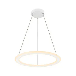 Luminaire à suspension ONE FLAT PD SINGLE PHASE CCT Switch, forme de l'anneau IP20, blanc mat gradable