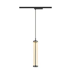1- Luminaire à suspension monophasé QUIMERA PHASE cylindrique IP20, noir gradable